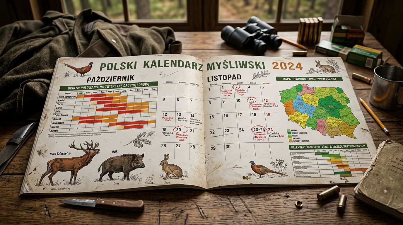 Kalendarz polowań 2025/2026 – terminy na wszystkie gatunki w Polsce